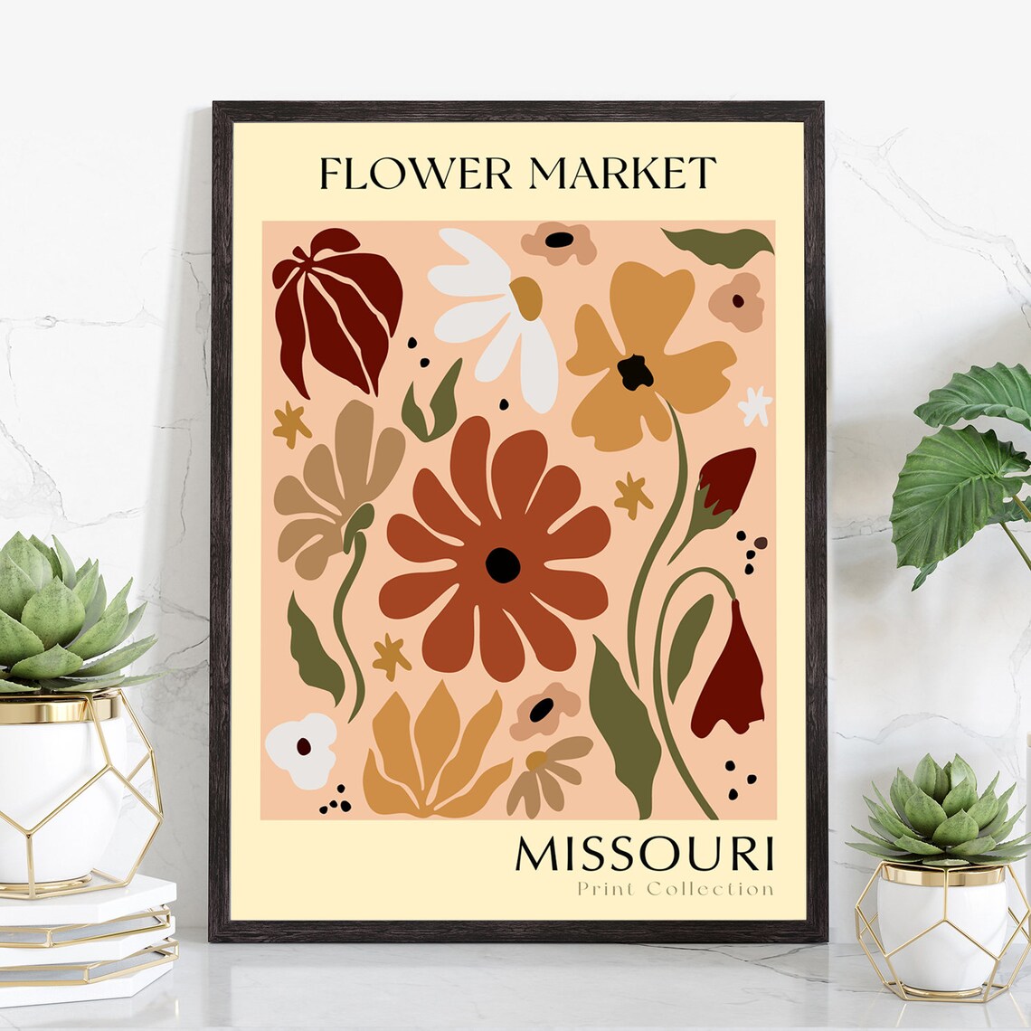 Missouri State Flower Print Usa States Poster Missouri Flower Market Poster Botanical Poster Nature Poster Artwork Boho Floral Wall Art