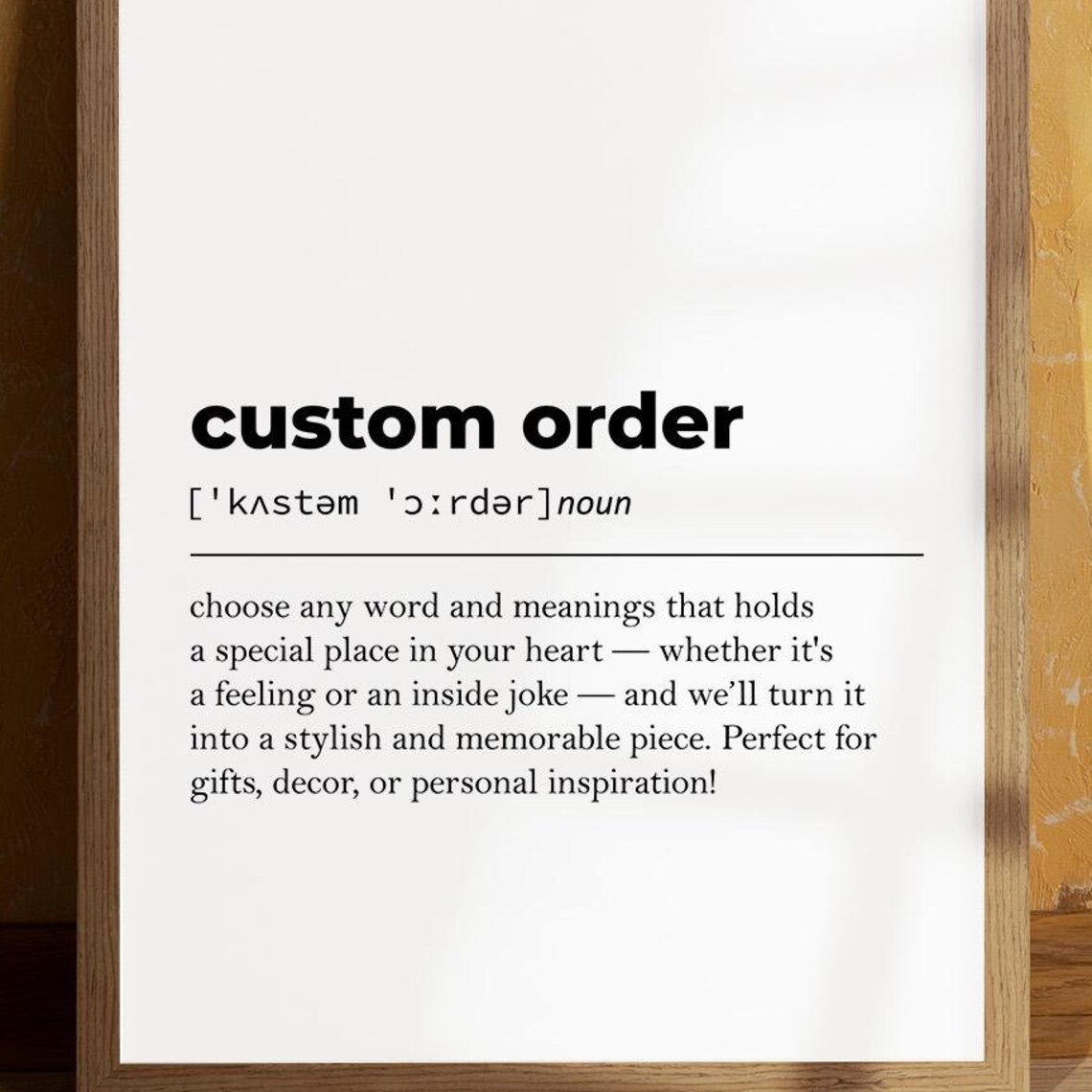 Custom Definition Birthday Gift, Personalized Quote