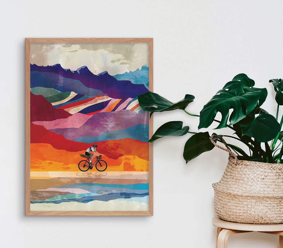 Cycling Art Print, Gift for a Cyclist - Image 3