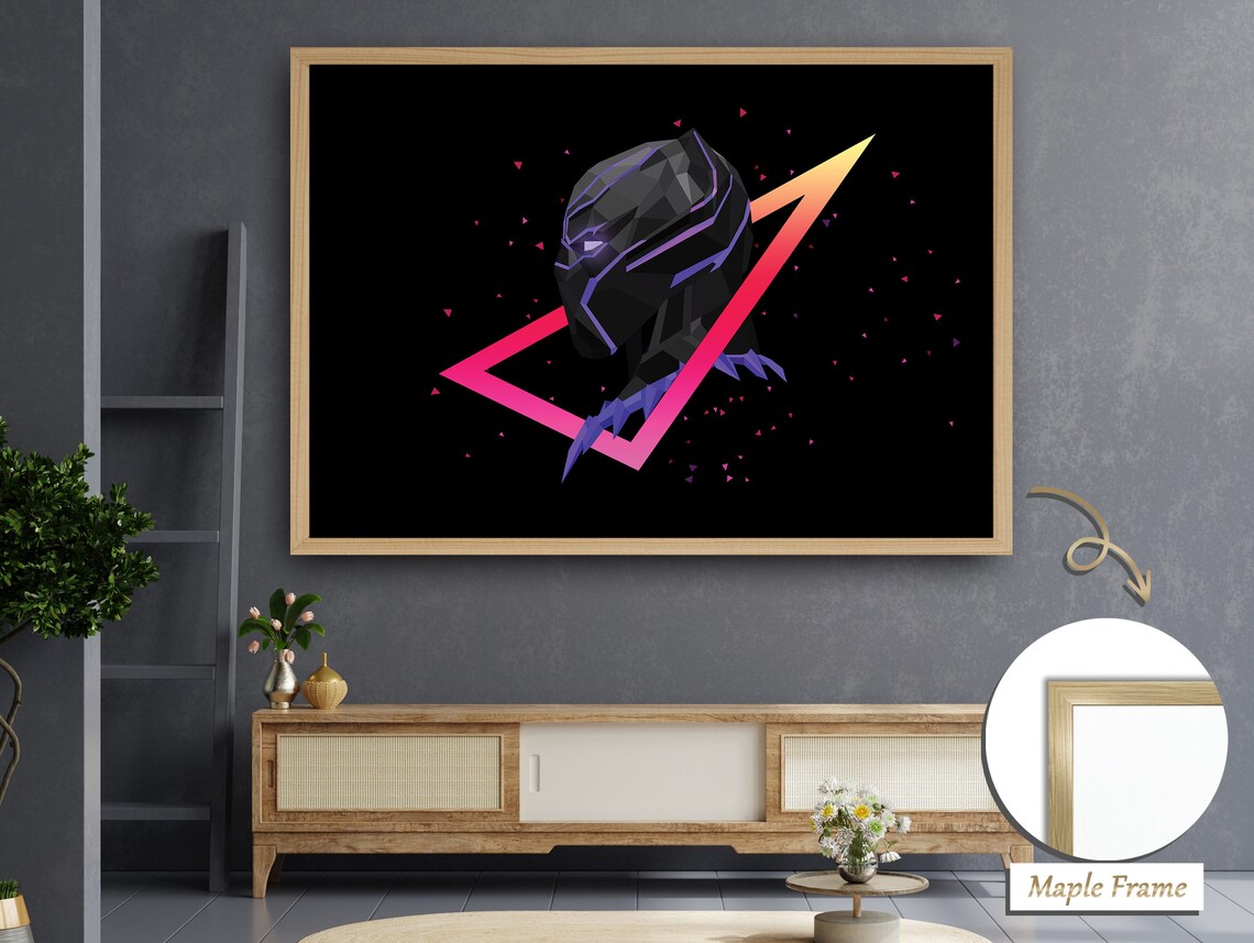Galactic Panther, Futuristic Modern Graphic Art