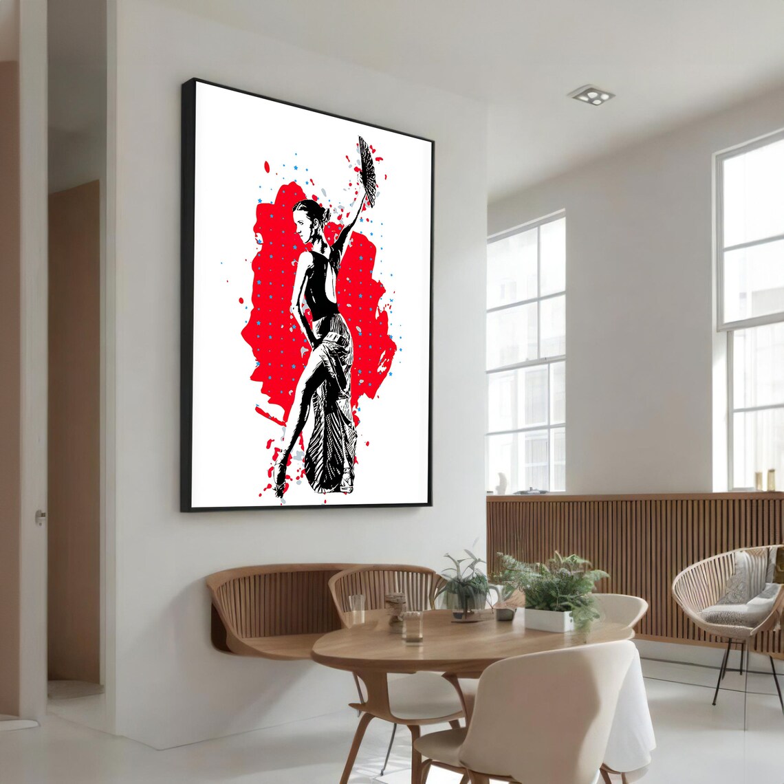 Bold Flamenco Dancer, Modern Contemporary Home Decor