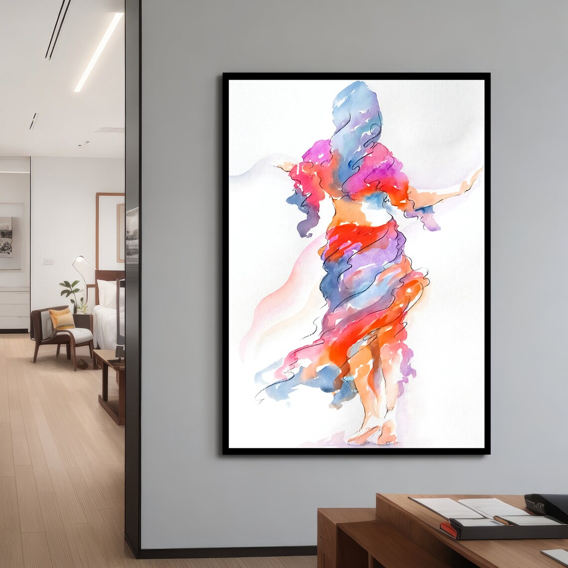 Abstract Dance Painting, Unique Home Decor Gift - Image 4