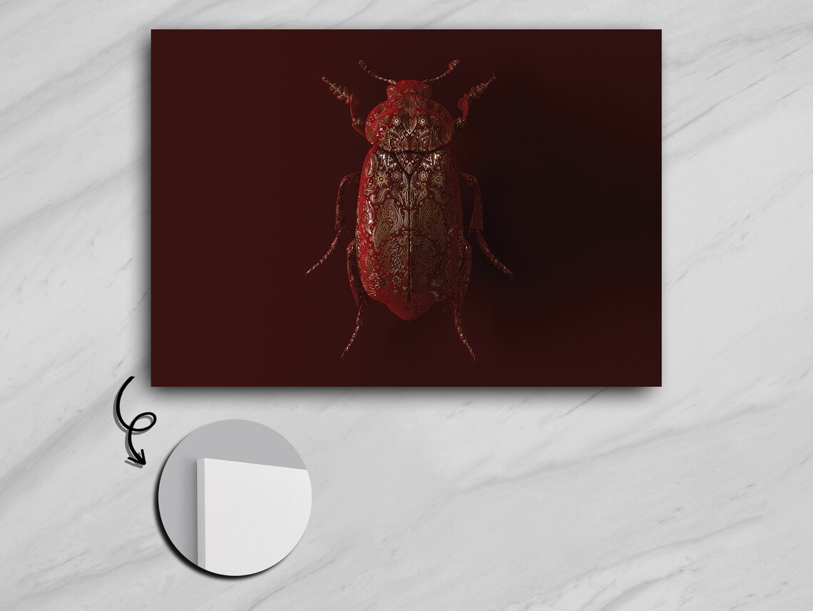 Abstract Insect, Copper Embossed Contemporary Design - Image 5
