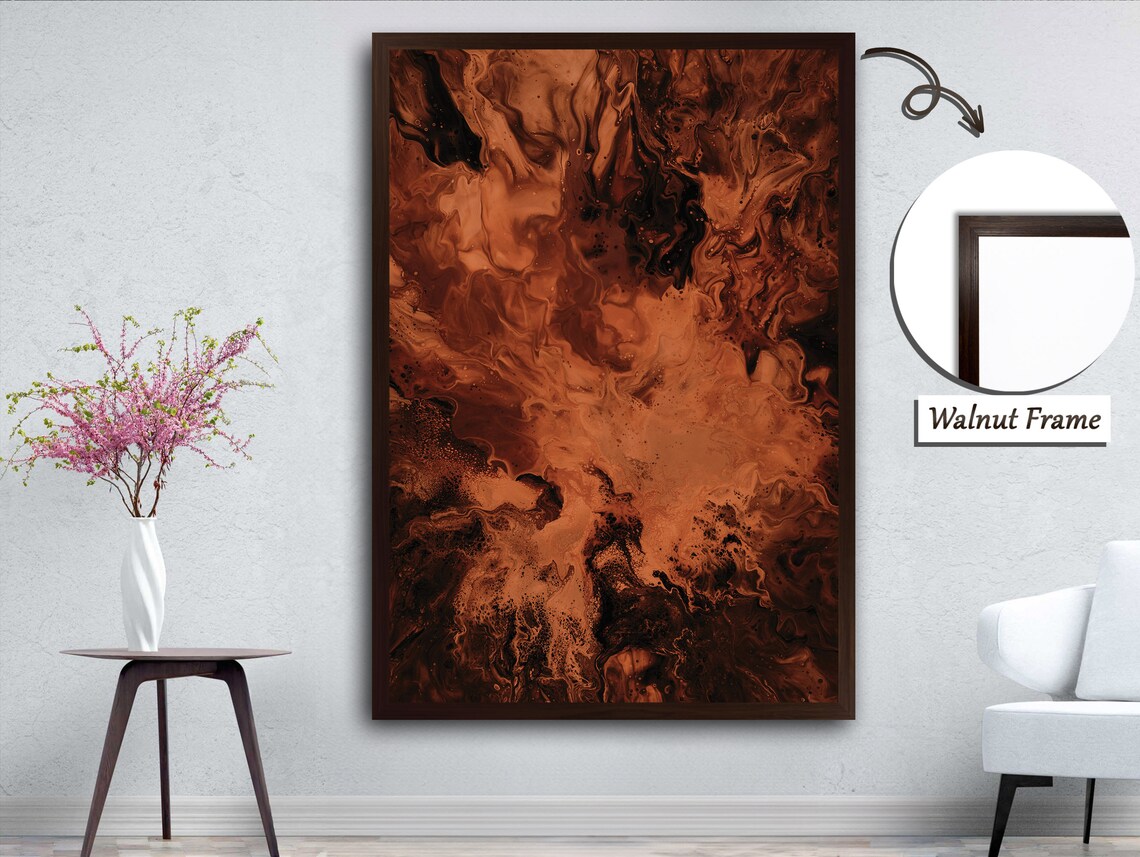 Nature Poured Into A Painting, Earthy Mud Brown - Image 4