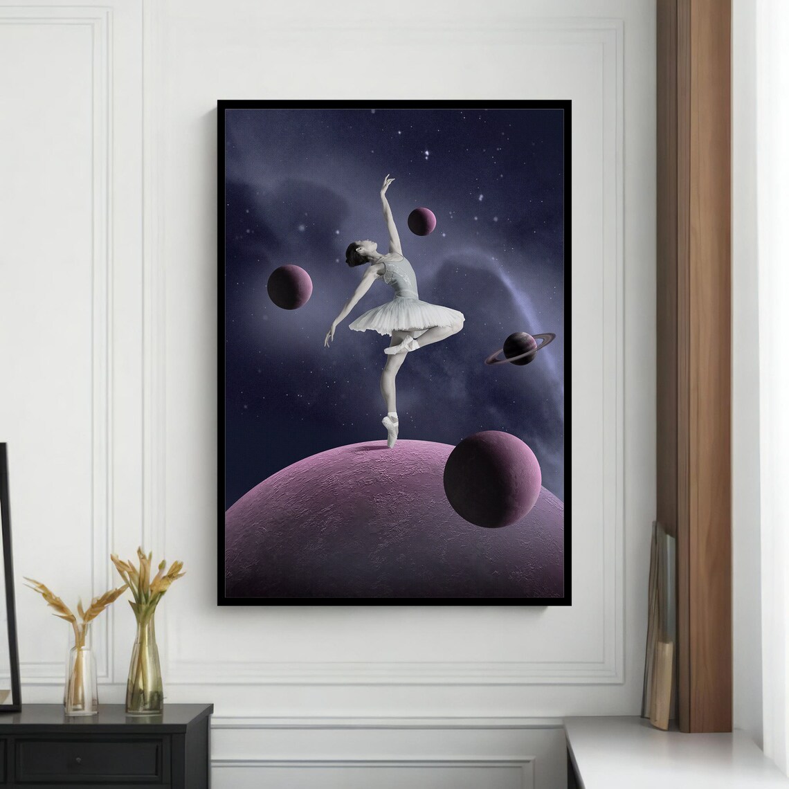 Ballet Dancer In Space, Surreal Home Decor - Image 4