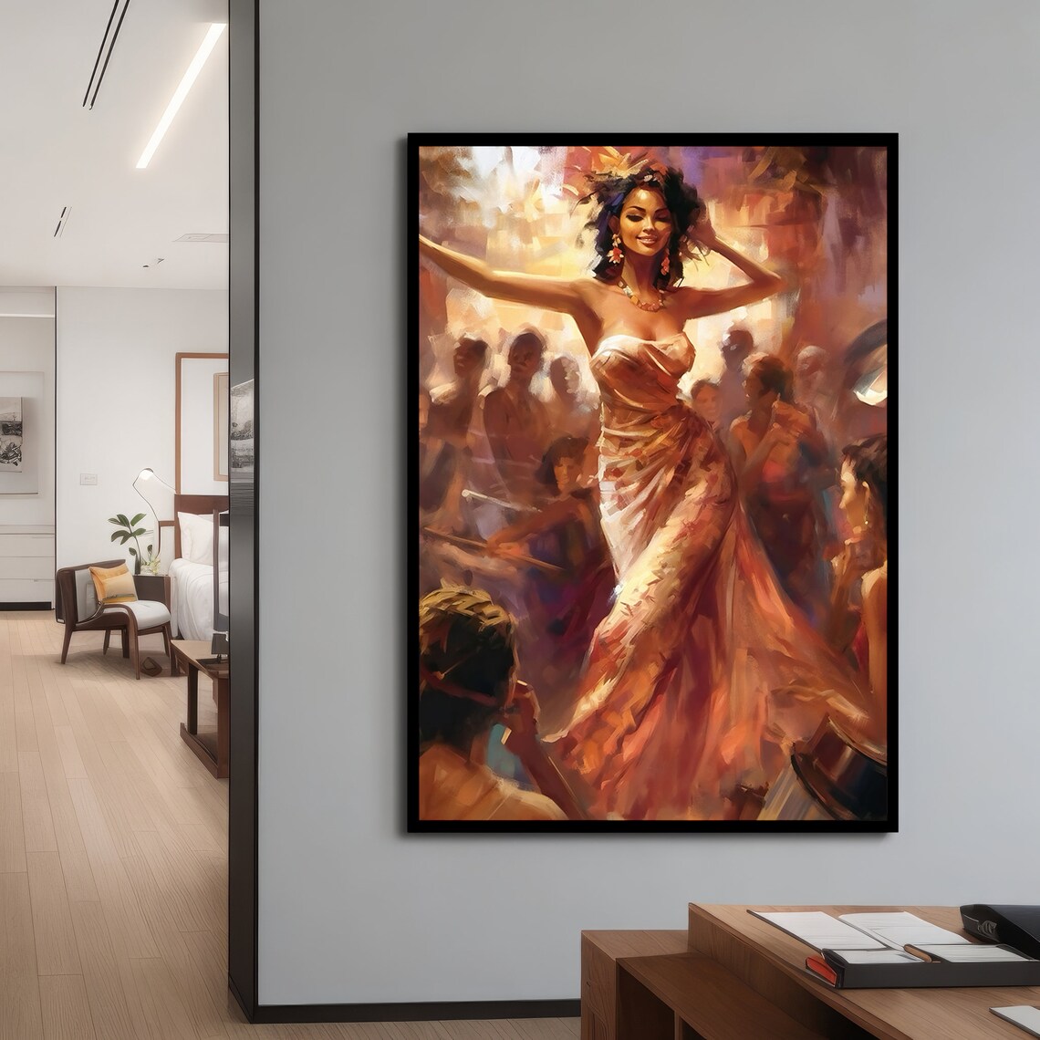 Joyful Carnival Dancer, Ethnic Festive Wall Art - Image 4