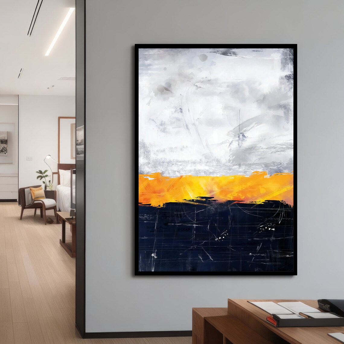 Abstract Painting, Modern Art with Bold Color Blocks - Image 4