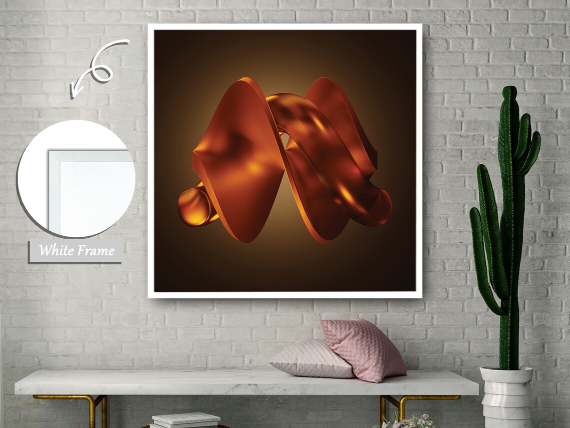 Copper Spiral Hypnotic Patterns, Elegant Wall Art - Image 3