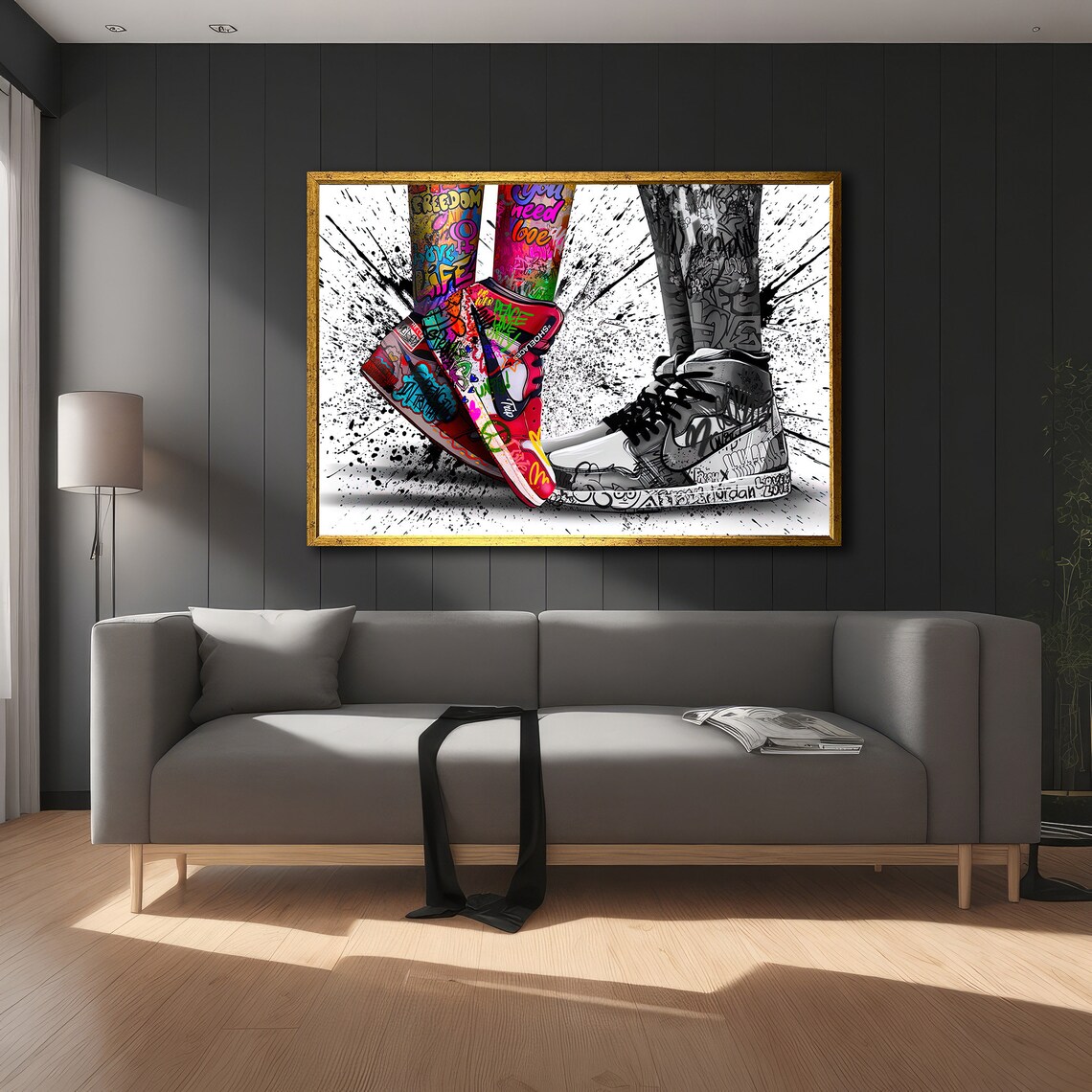 Graffiti Art Sneakers, Urban Pop Art Gift - Image 5