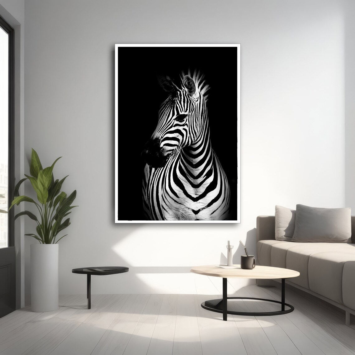 Abstract Zebra Art Print, Zebra Wall Decor - Image 3