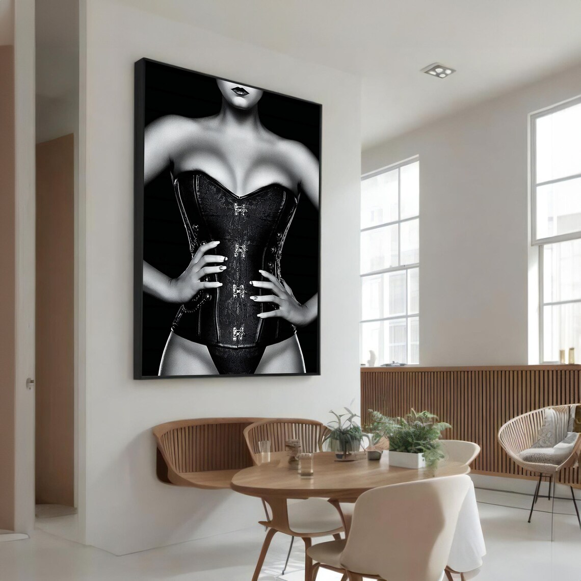 Sensual Woman In Corset, Erotic Art Gift