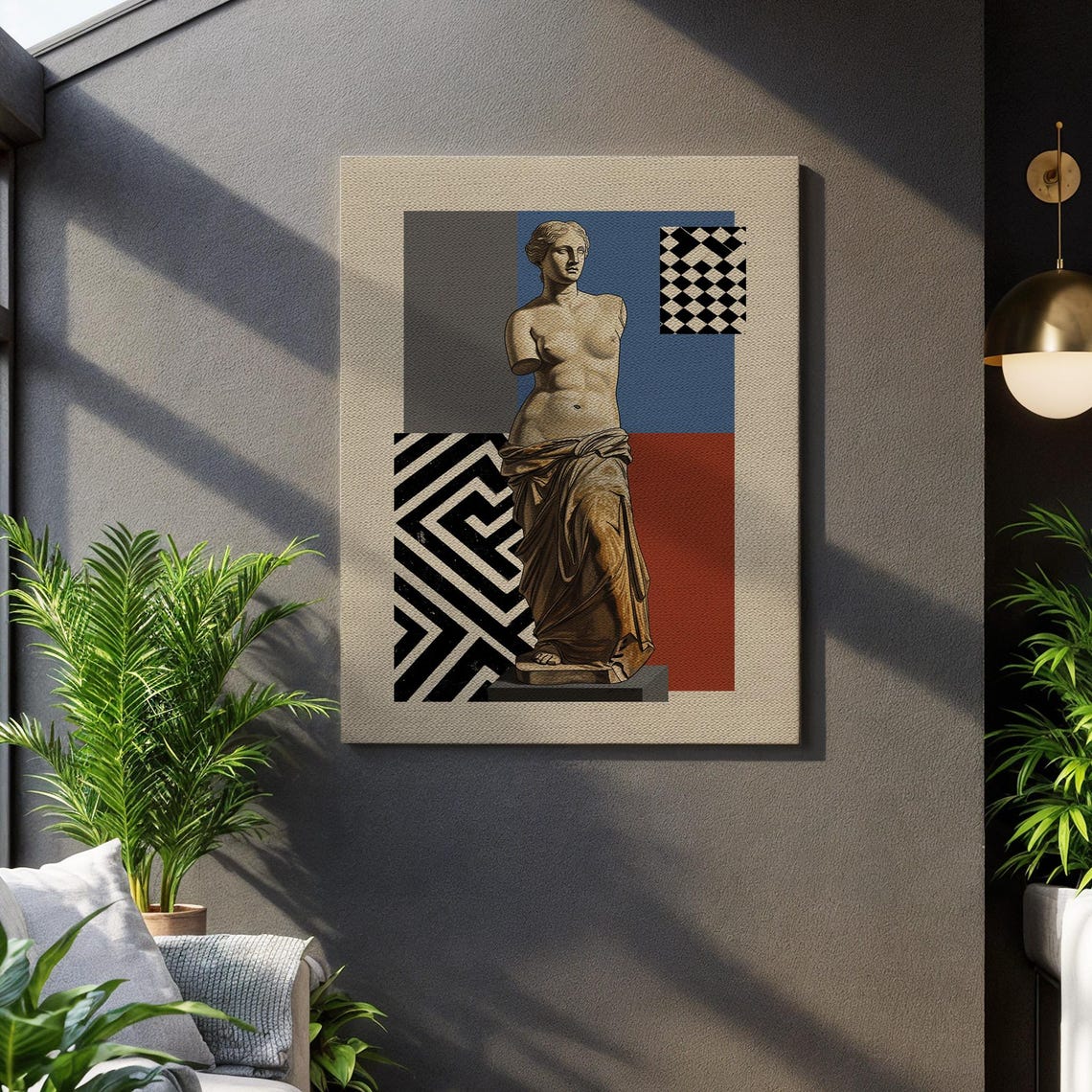 Venus De Milo Pop Art Classical Statue Geometric Color Block Poster
