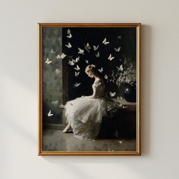 Ballet Wall Art Vintage Ballerina Decor Dance Studio Prints Girls Bedroom Elegant Gift Ideas
