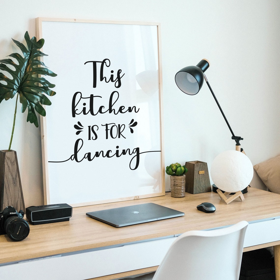 This Kitchen Is For Dancing Fun Kitchen Quote Poster Script Decor Sign - Image 2