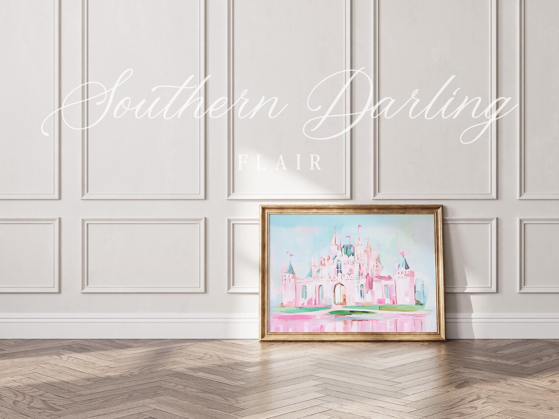 Whimsical Castle Pastel Fairy Castle Art Print - Image 4