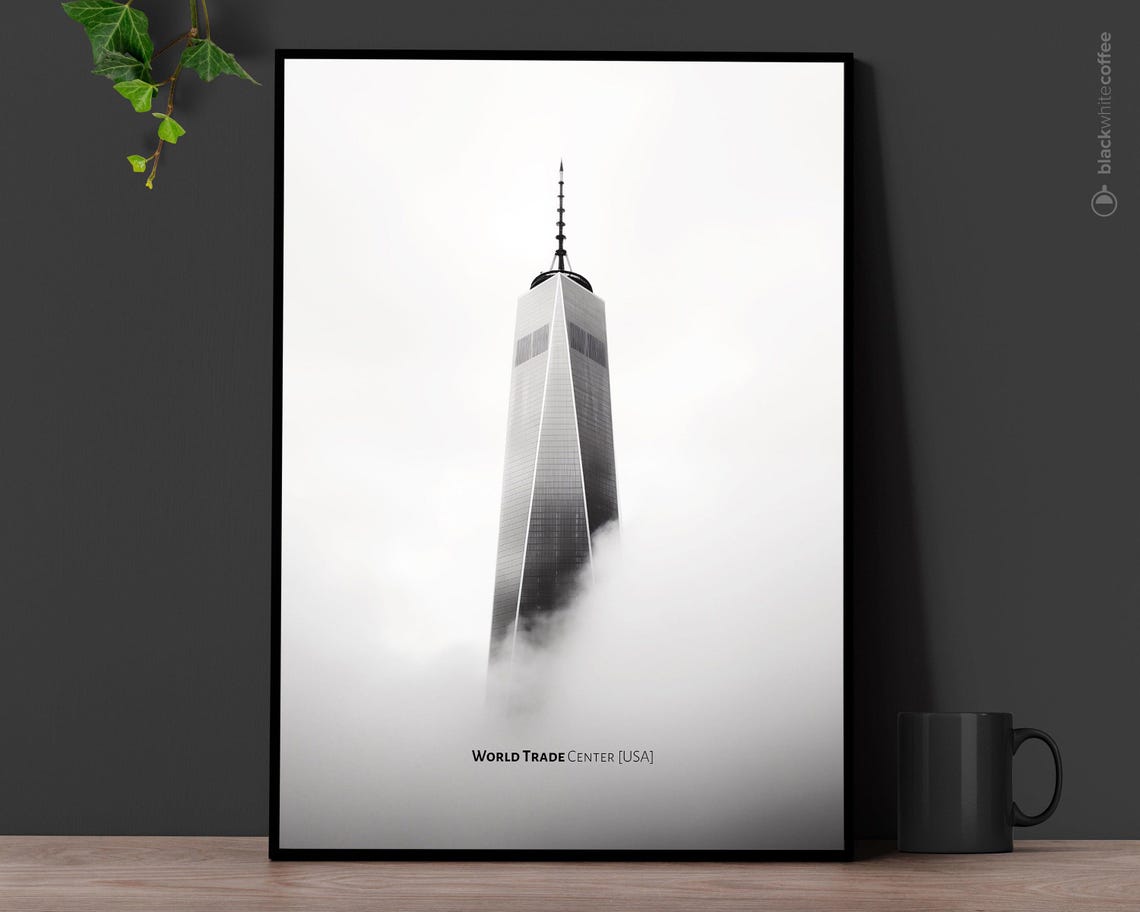 World Trade Center One WTC Emerging Through Clouds Photo Poster