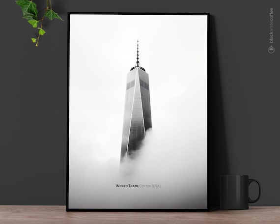 World Trade Center One WTC Emerging Through Clouds Photo Poster