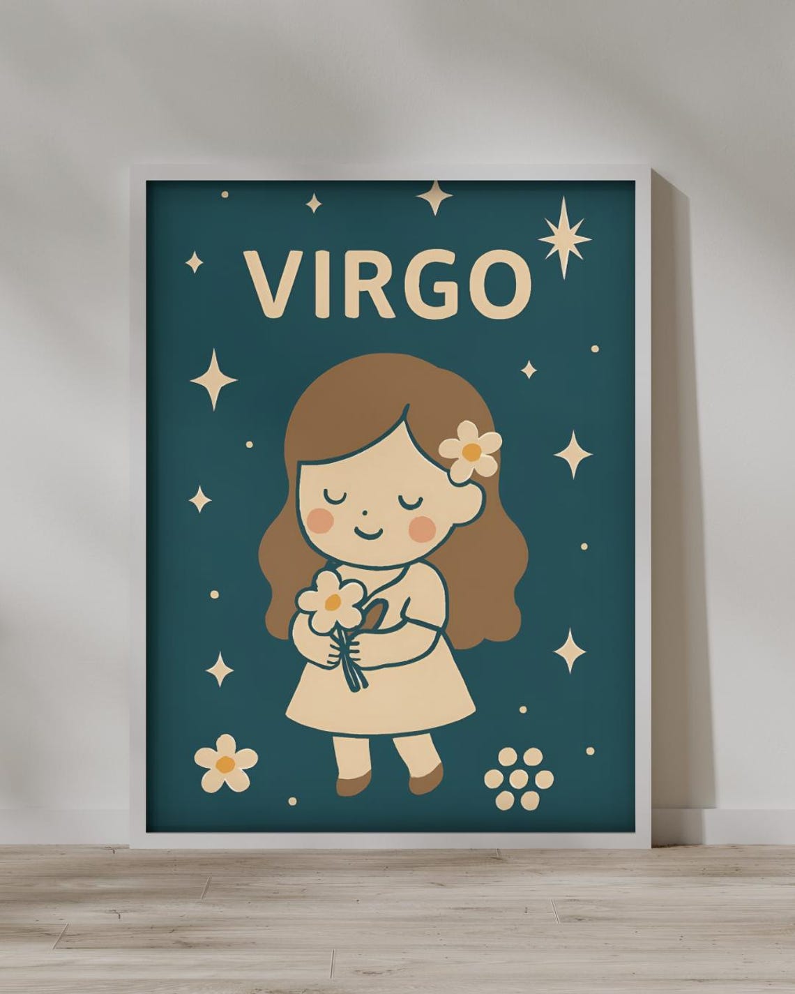 Virgo Zodiac Print Typography Wall Art