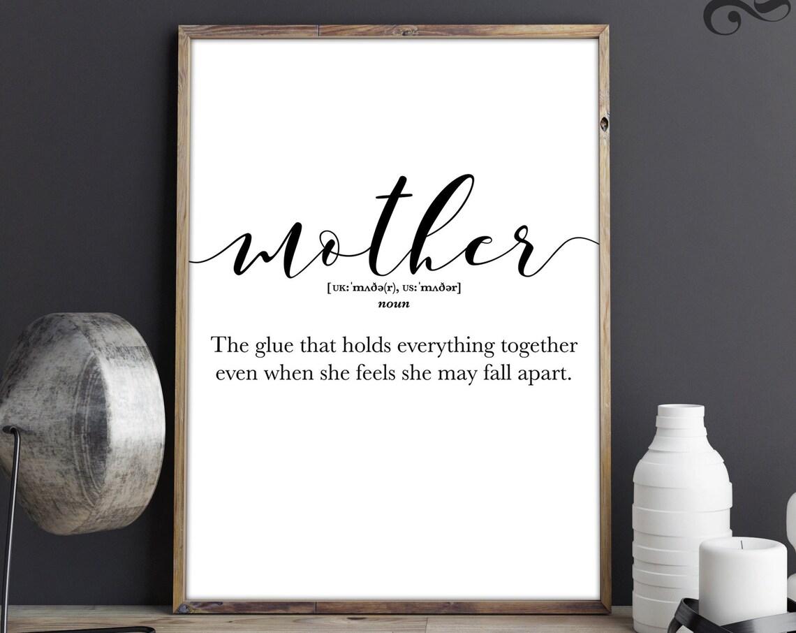 Mother Love Poster, Mother's Day Family Wall Art