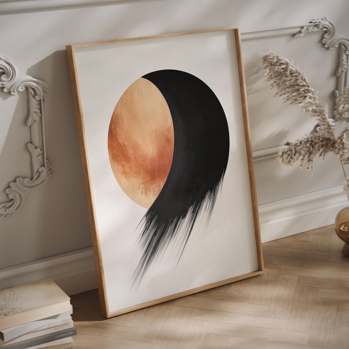 Abstract Solar Eclipse, Japandi Minimalist Poster - Image 3