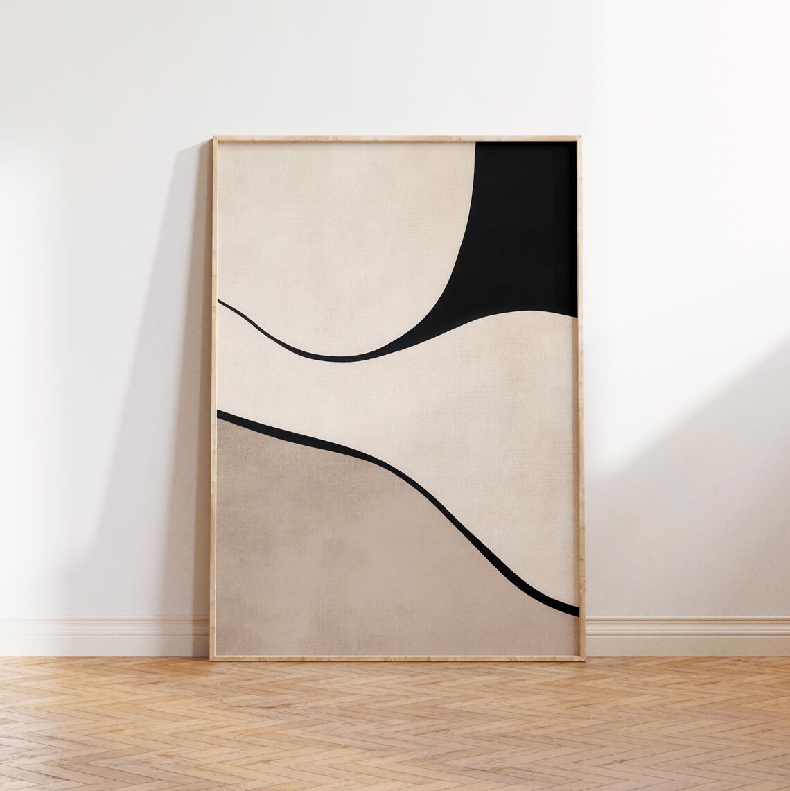 Geometric Serenity Japandi Abstract, Minimalist Zen - Image 3