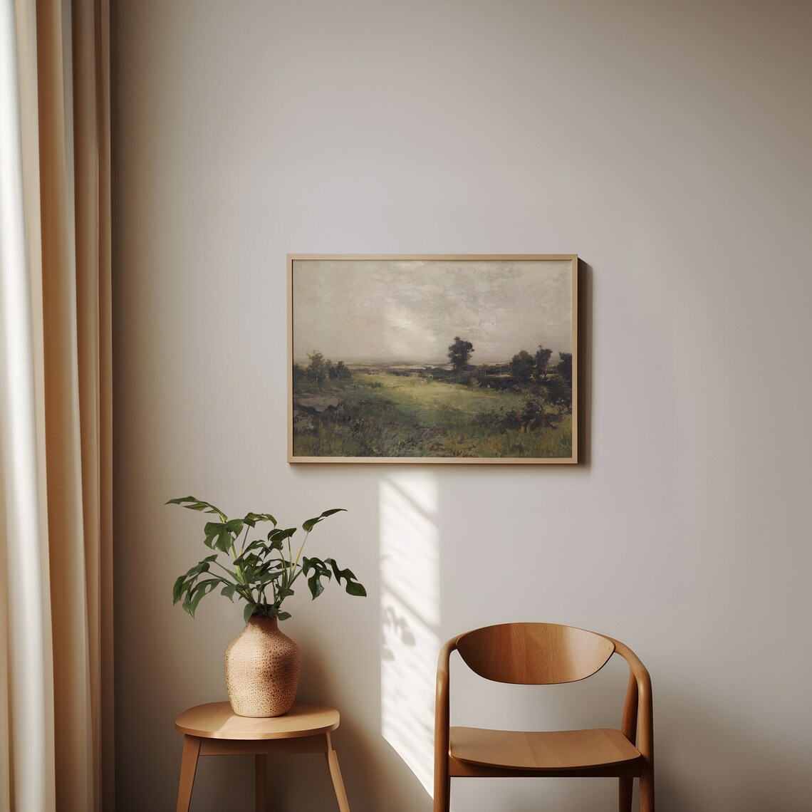 Vintage Landscape Art Print, Country Farmhouse Style - Image 4