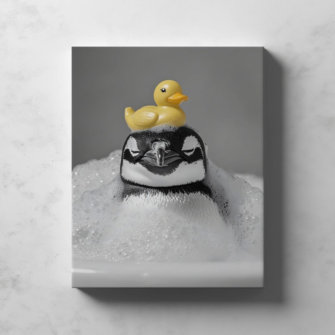 Pristine Penguin Poster Bird Art Arctic Funny Bathroom Print Wall - Image 2