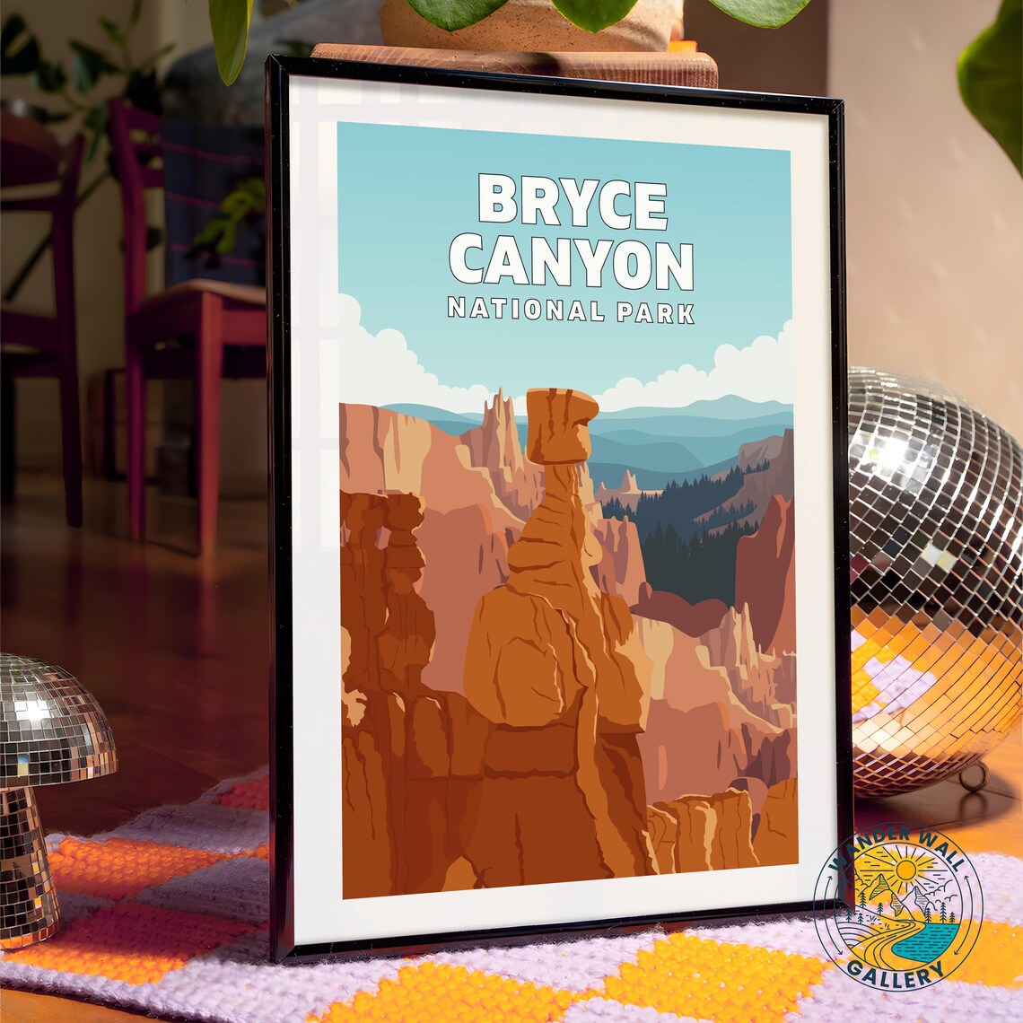 Bryce Canyon National Park Hoodoos Red Rock Amphitheater Travel Poster - Image 4