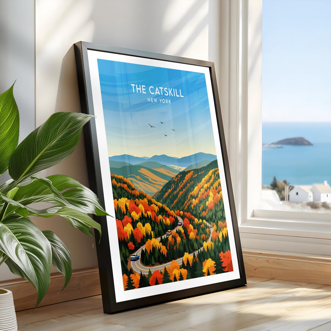 The Catskill New York Autumn Mountain Road Scenic Drive Poster - Image 2