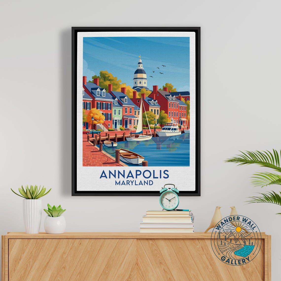 Annapolis Maryland Historic Harbor Brick Colonial Waterfront Poster - Image 5