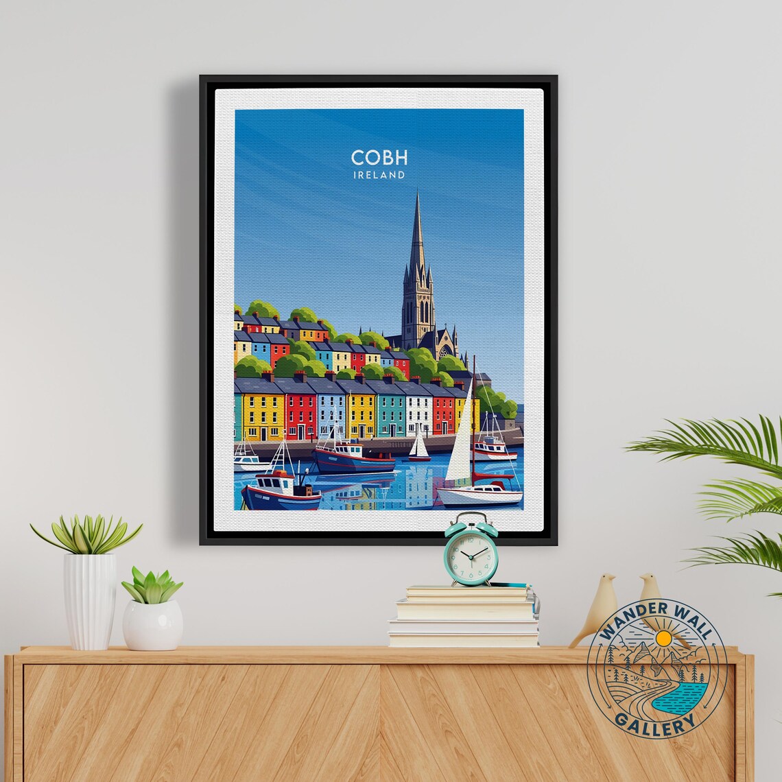 Cobh Ireland Colorful Harbor Houses and Church Travel Poster - Image 5