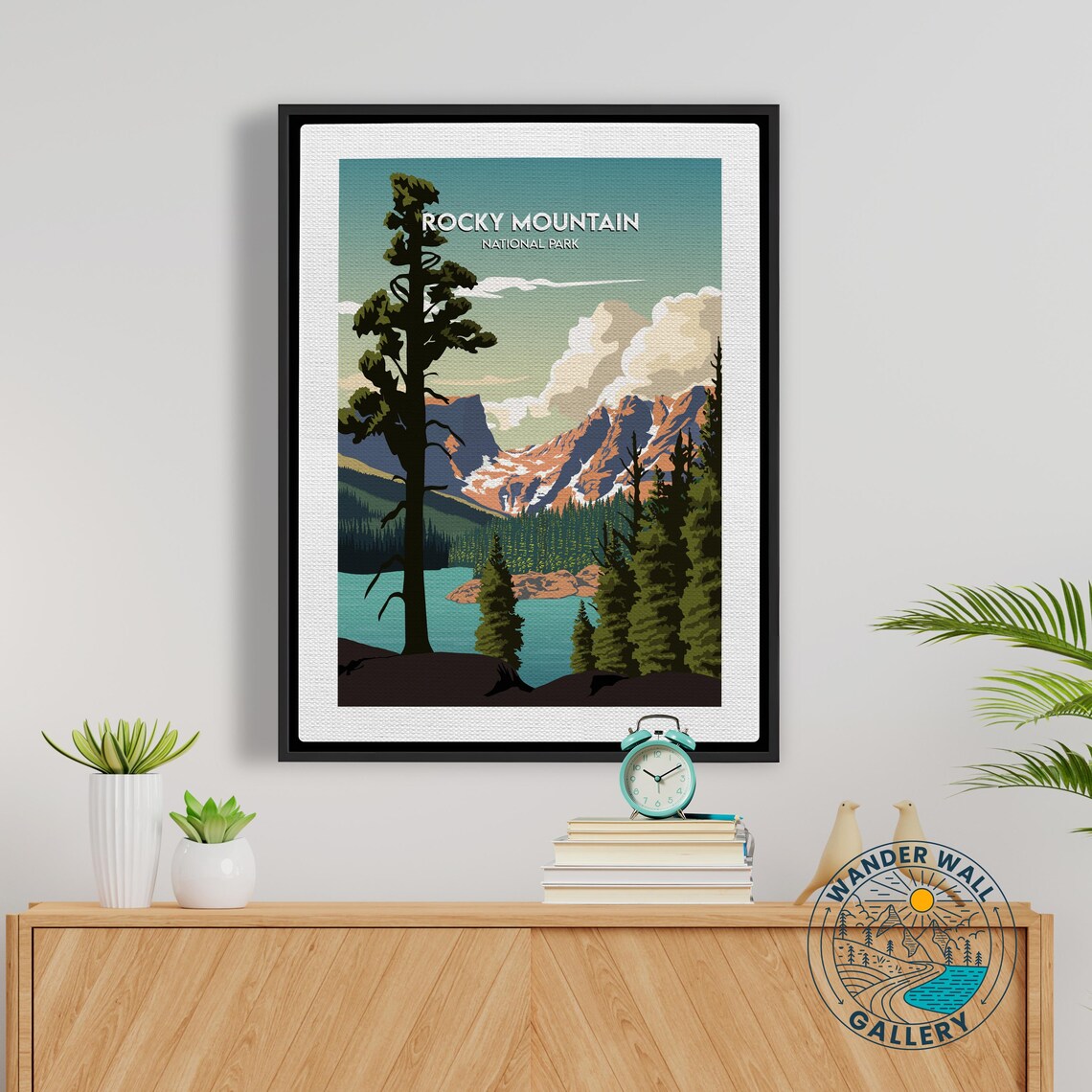 Rocky Mountain National Park Alpine Lake Pines Vintage Travel Poster - Image 5