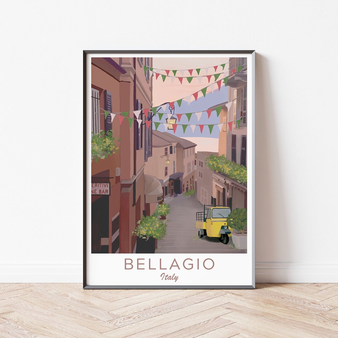 Italy Illustration Italy Illustration Lake Como Poster Italy Travel Art Italy Print Amalfi Coast Print Bellagio Lake Como Art - Image 4