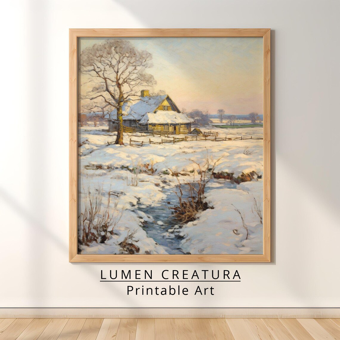 Winter Snow Decor, Vintage French Countryside