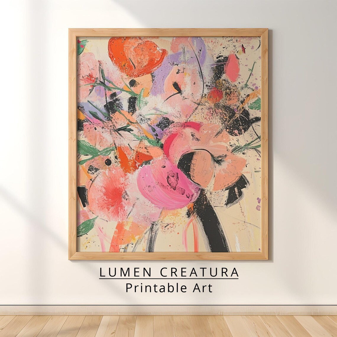 Vintage Abstract Botanical Floral Bouquet Art Print - Image 2