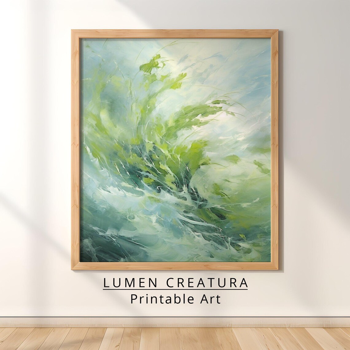 Spring Abstract Green Floral Botanical Poster - Image 4