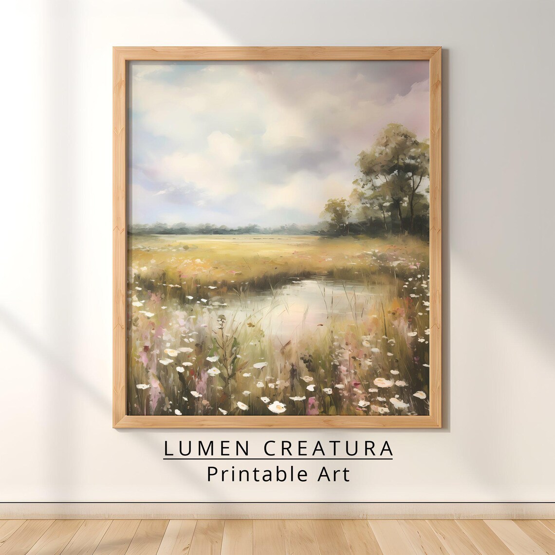 Wildflowers Art Print, Vintage French Countryside