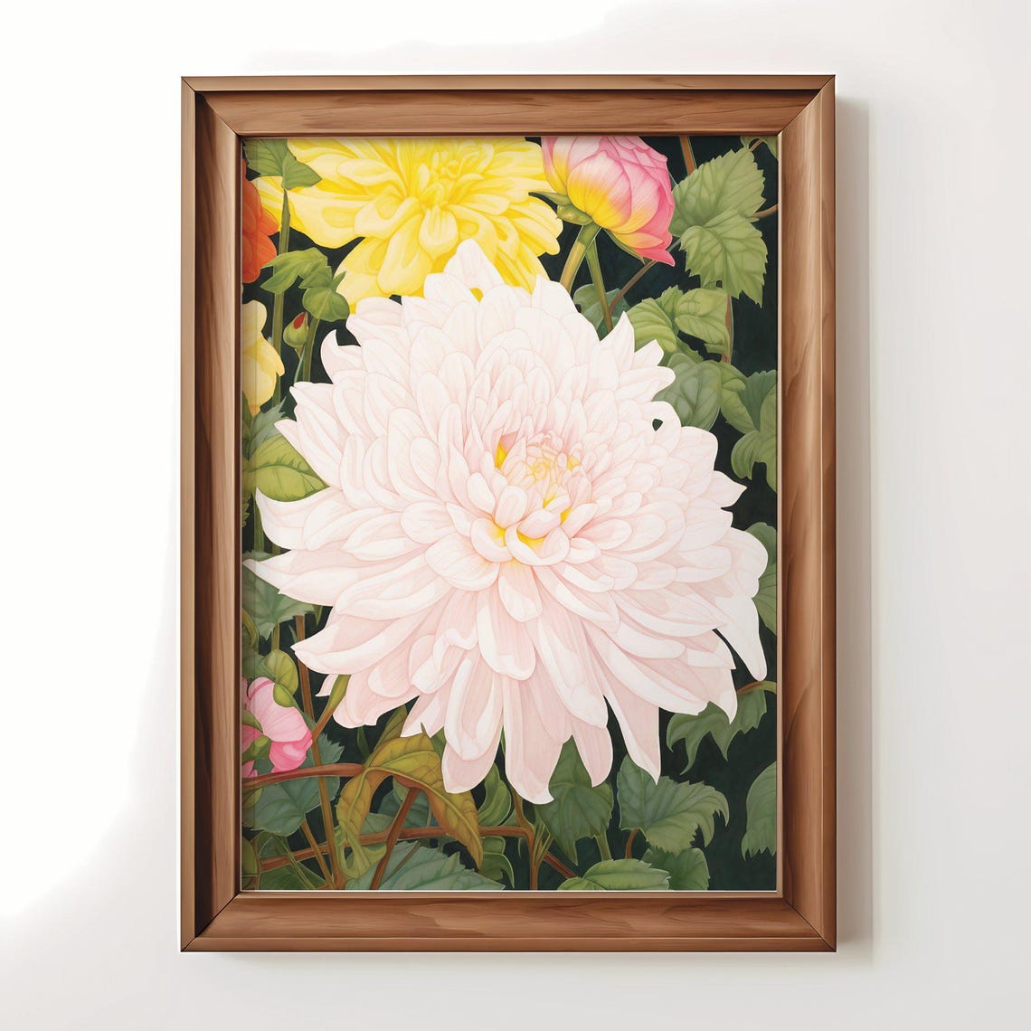Vintage Floral Art Print Botanical Print Moody Flower Flower Art Prints - Image 2