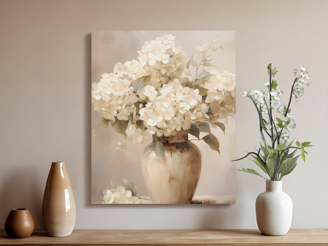Vintage Botanical Flower Vase Blossom Art Print - Image 2
