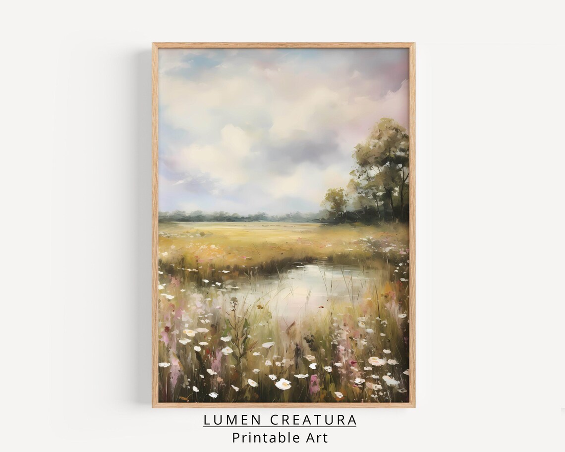 Wildflowers Art Print, Vintage French Countryside - Image 4