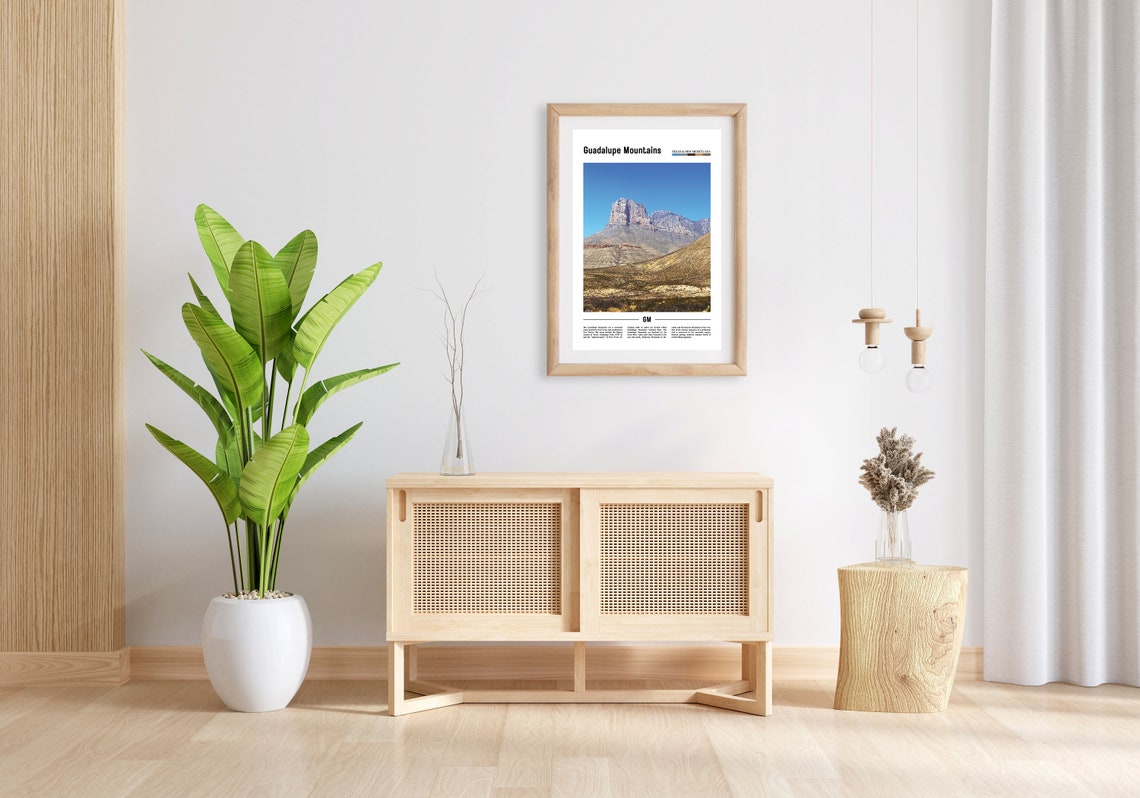 Guadalupe Mountains Print Guadalupe Mountains Poster Guadalupe Mountains Wall Art Oil Painting Poster City Travel Artwork Travel Wall Art - Image 3