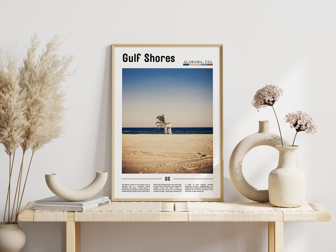 Gulf Shores Poster Gulf Shores Print Gulf Shores Wall Art United States Photo United States Poster United States Print Travel Poster - Image 3