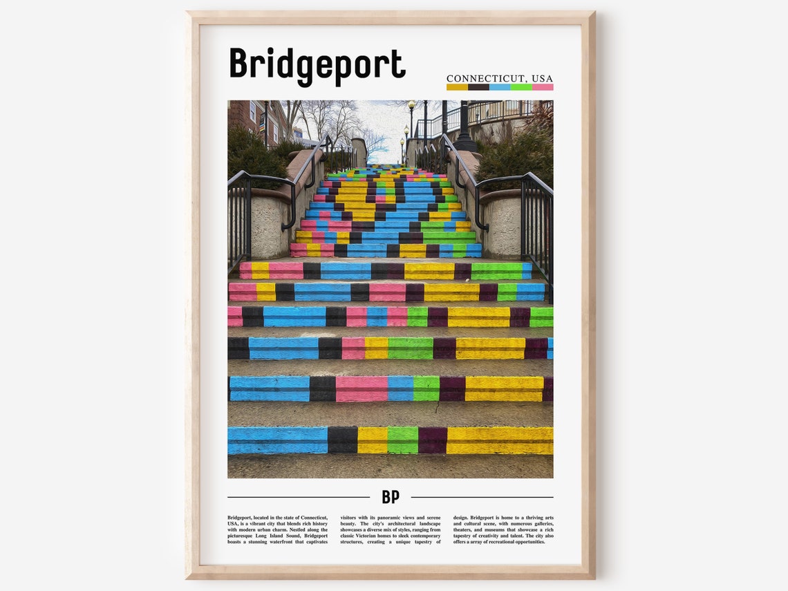 Bridgeport Poster Bridgeport Print Bridgeport Wall Art United States Photo United States Poster United States Print Travel Poster