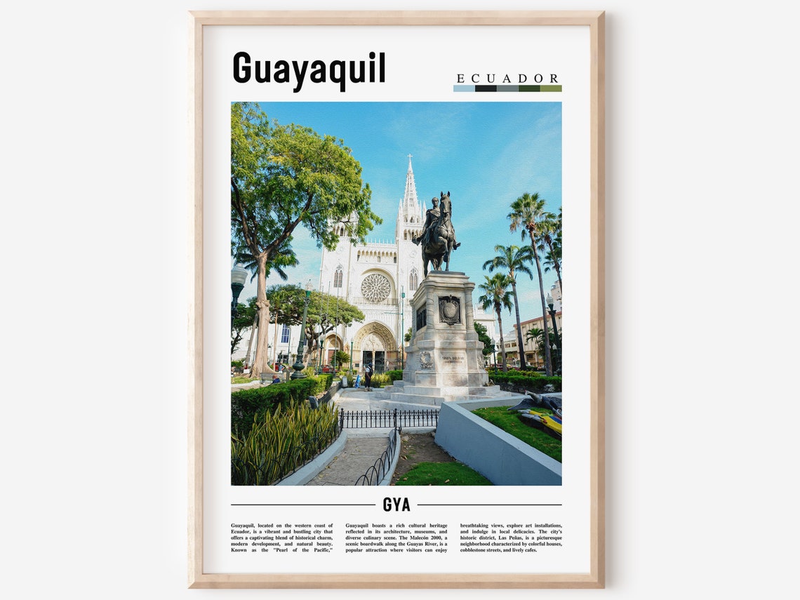Guayaquil Poster Guayaquil Print Guayaquil Wall Art South America Poster South America Print Travel Poster