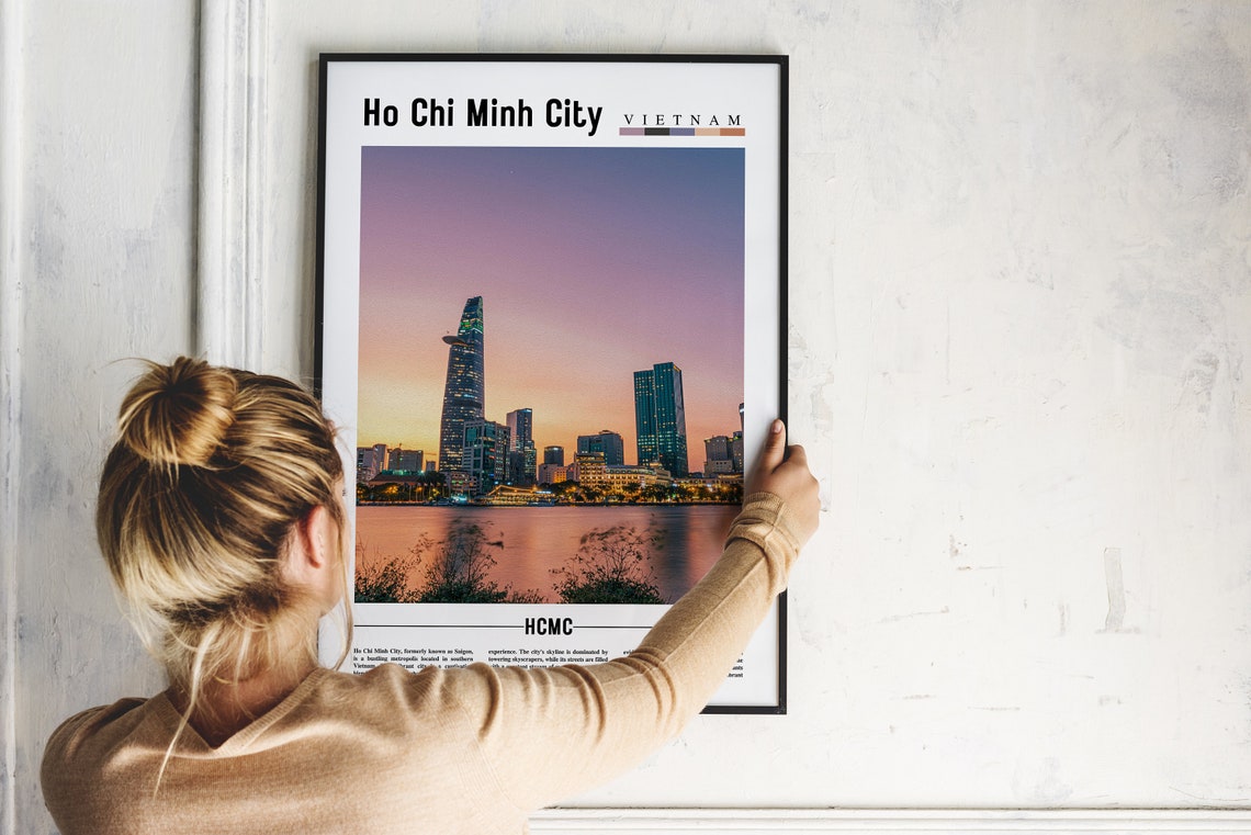 Ho Chi Minh City Poster Ho Chi Minh City Print Ho Chi Minh City Wall Art Asia Print Asia Poster Asia Photo Minimal Travel Poster - Image 2