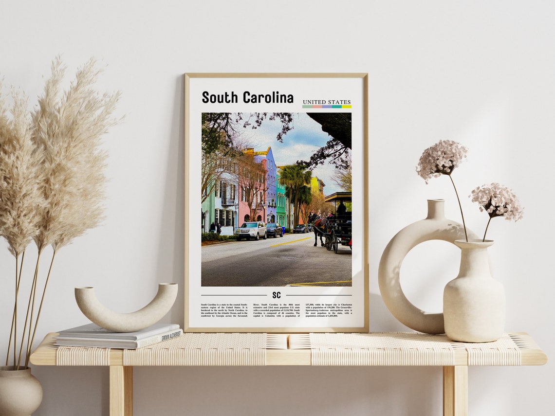 South Carolina Poster South Carolina Print South Carolina Wall Art United States Photo United States Poster United States Print - Image 3