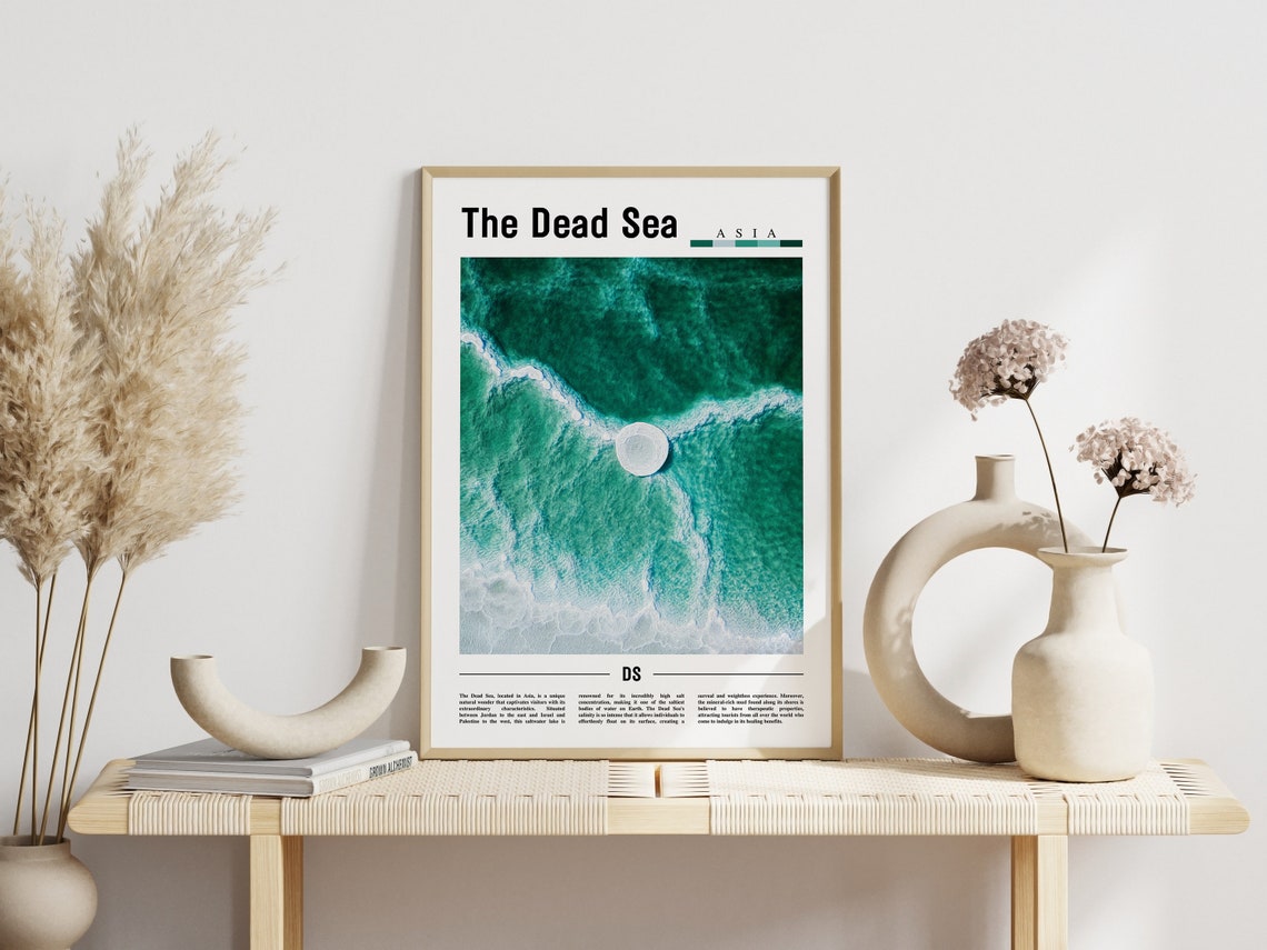 The Dead Sea Poster The Dead Sea Print The Dead Sea Wall Art Asia Print Asia Poster Asia Photo Travel Poster - Image 3