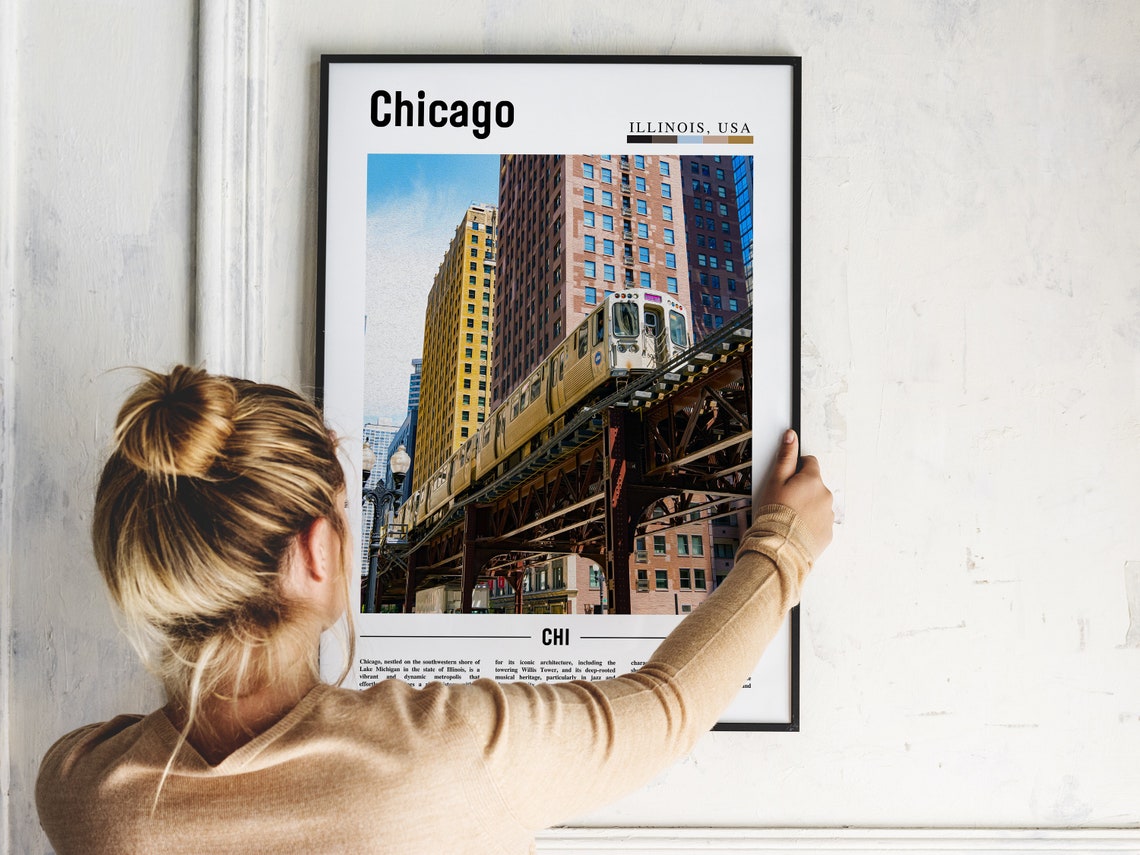 Chicago Print Chicago Poster Chicago Wall Art United States Photo United States Poster United States Print - Image 2