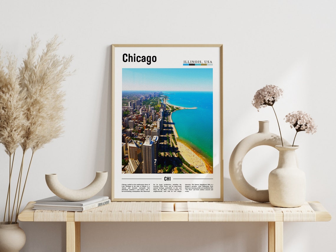 Chicago Print Chicago Poster Chicago Wall Art United States Photo United States Poster United States Print - Image 3