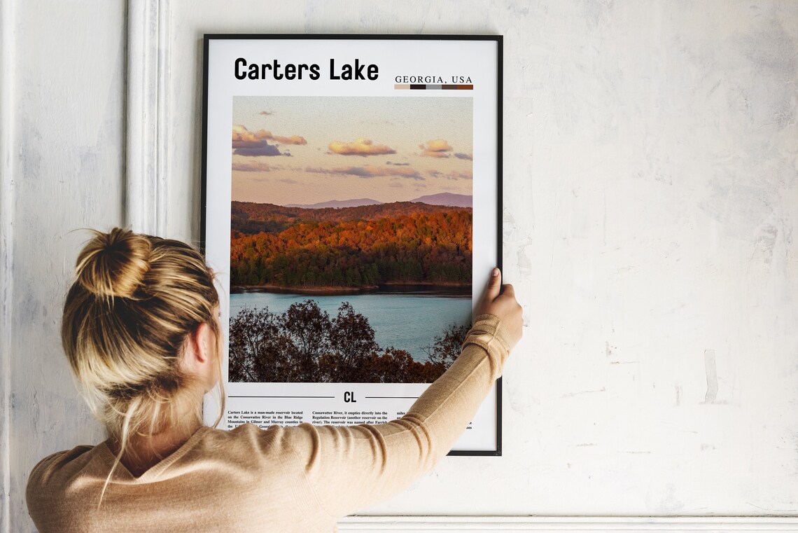 Carters Lake Poster Carters Lake Print Carters Lake Wall Art United States Photo United States Poster United States Print - Image 2